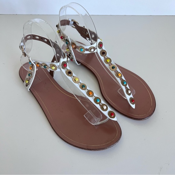 Aquazzura Women’s Byzantine Infra Flat Sandals - Picture 1 of 13
